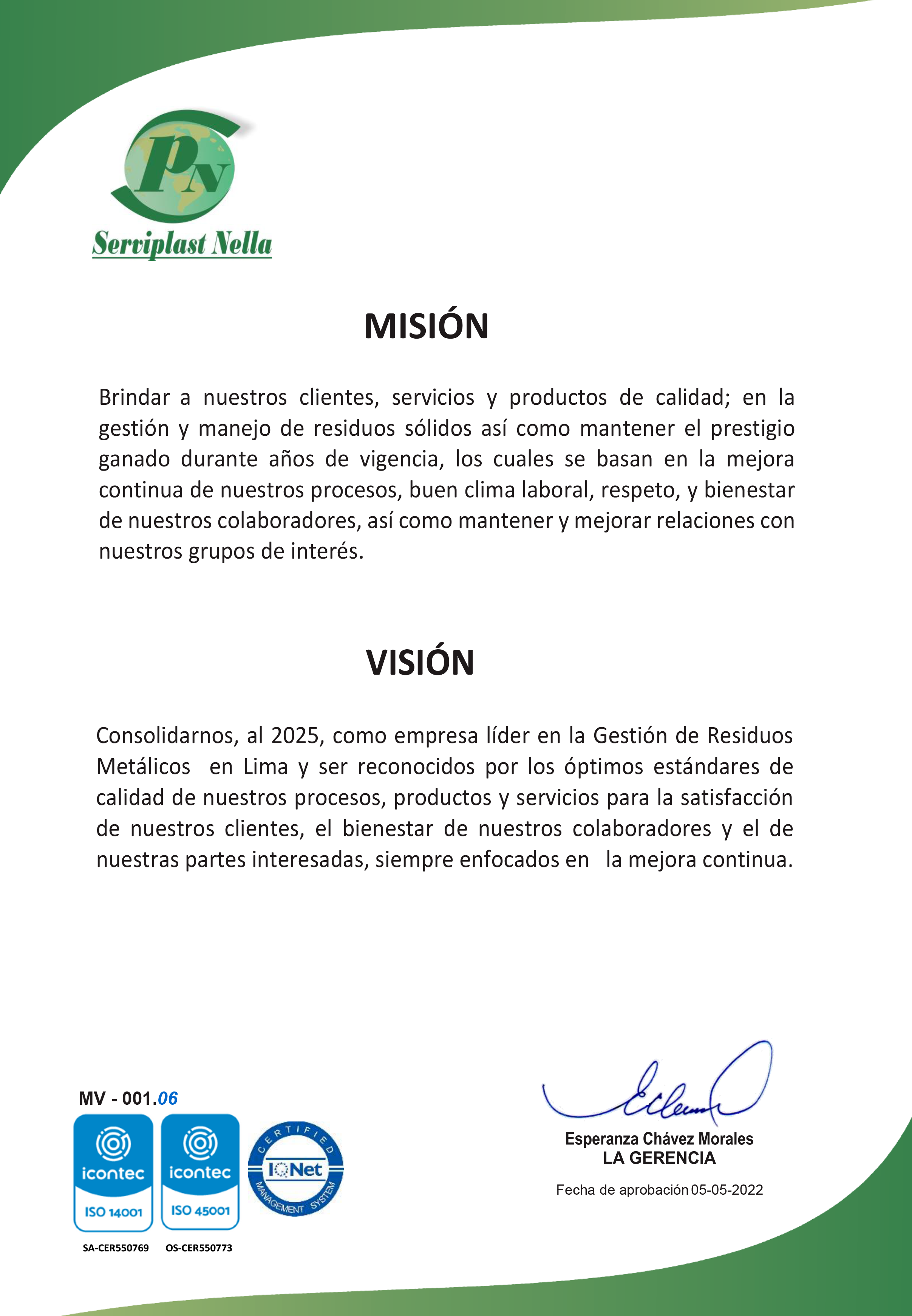 Mision y vision
