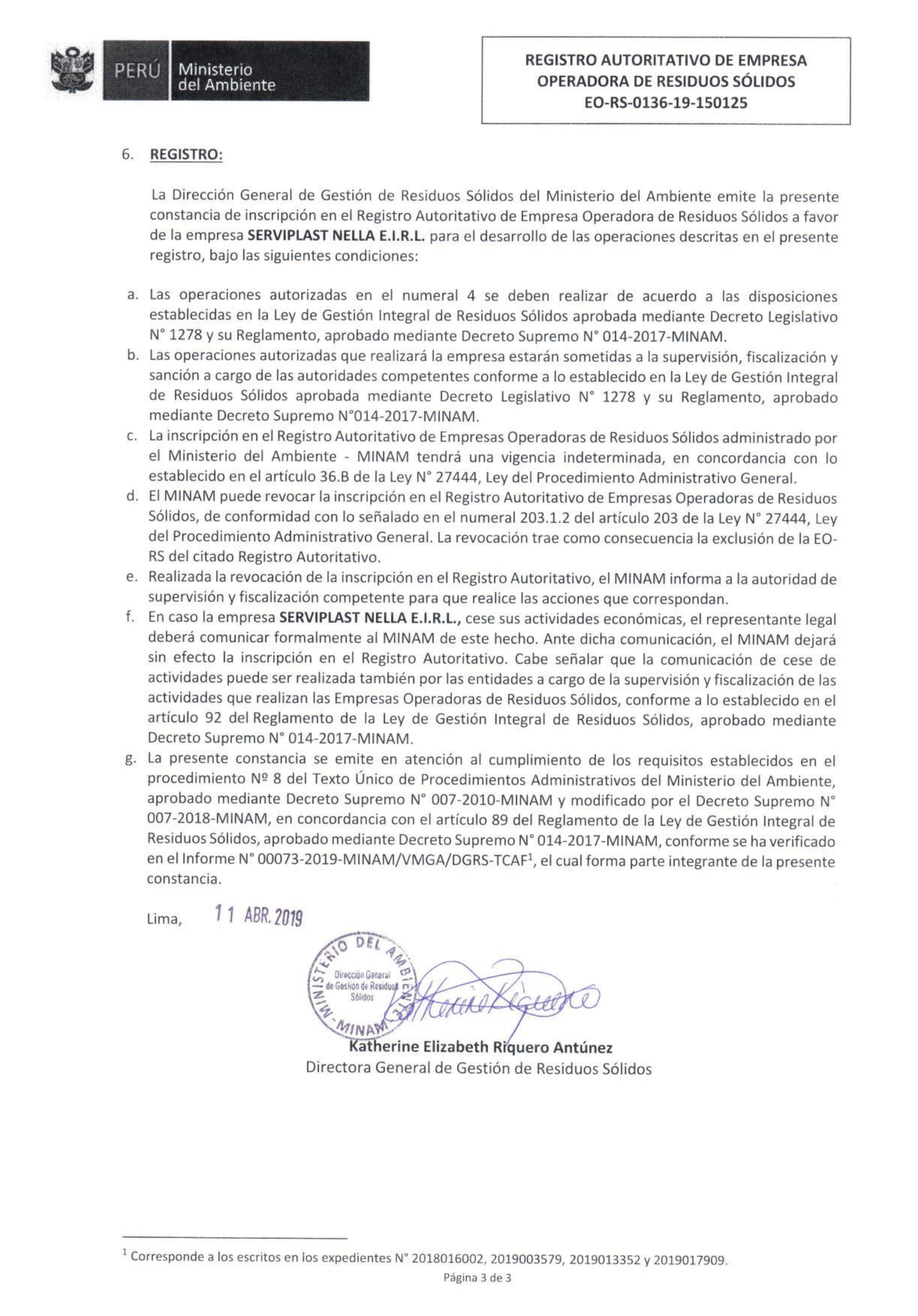 Registro Minam3
